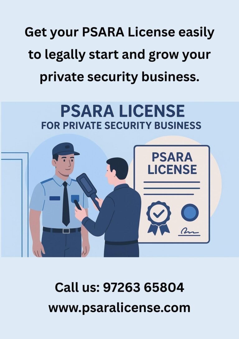PSARA License for Private Security Business